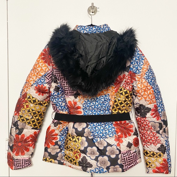 Desigual Patterned Puffer Coat - Picture 4 of 6